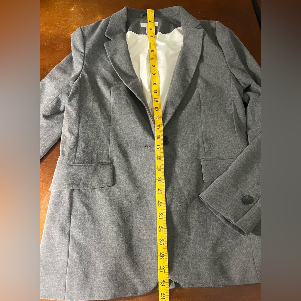 H&M Gray Blazer with Notched Lapels, Sz. XS Women’s Teen Juniors - Picture 7 of 12